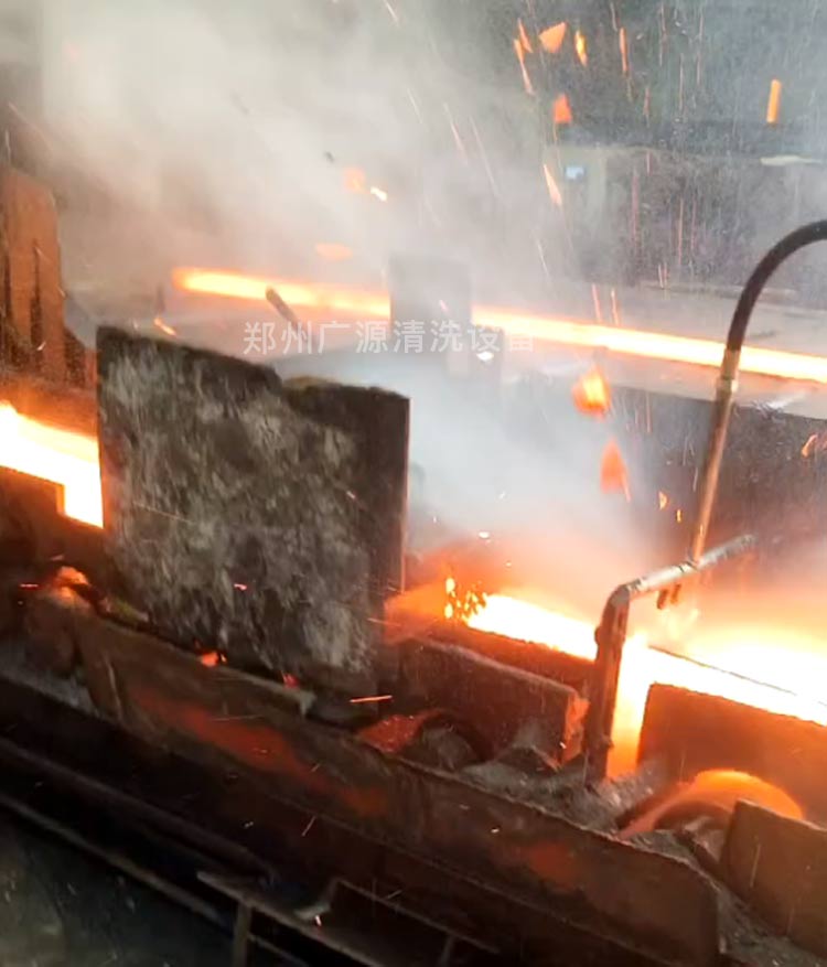 高压水除磷现场